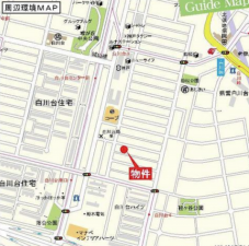 神戸市須磨区白川台、新築一戸建ての地図画像です