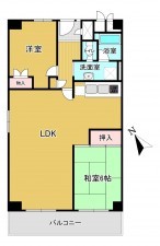 神戸市須磨区高倉町、中古マンションの間取り画像です