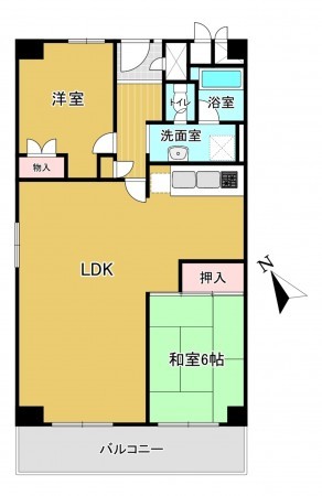 神戸市須磨区高倉町、中古マンションの間取り画像です