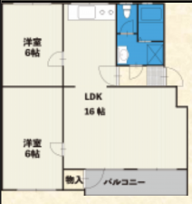 神戸市須磨区高倉台、中古マンションの間取り画像です