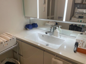 神戸市須磨区大池町、中古マンションの洗面画像です