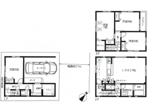 神戸市須磨区寺田町、新築一戸建ての間取り画像です