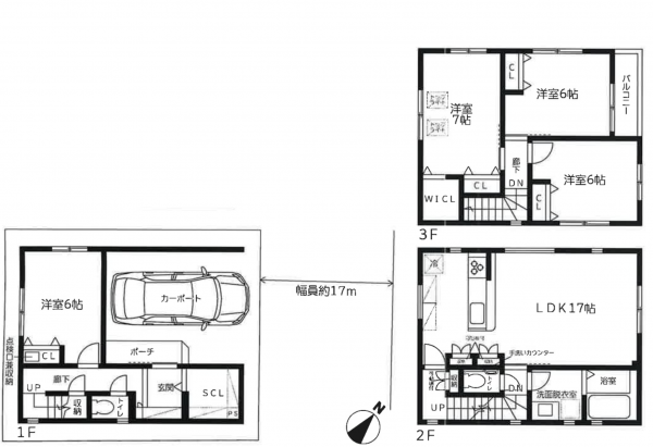 神戸市須磨区寺田町、新築一戸建ての間取り画像です