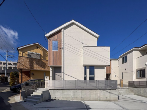 神戸市須磨区関守町、新築一戸建ての外観画像です