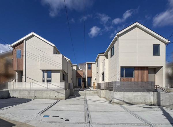 神戸市須磨区関守町、新築一戸建ての外観画像です