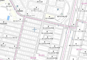 神戸市須磨区白川台、土地の地図画像です