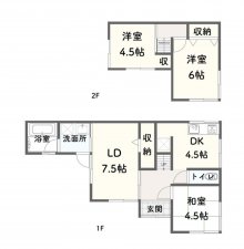 神戸市須磨区車、中古一戸建ての間取り画像です