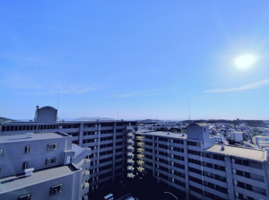 神戸市須磨区白川台、中古マンションのバルコニー画像です