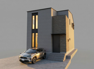 神戸市須磨区潮見台町、新築一戸建ての外観画像です