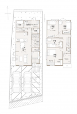 神戸市須磨区潮見台町、新築一戸建ての間取り画像です