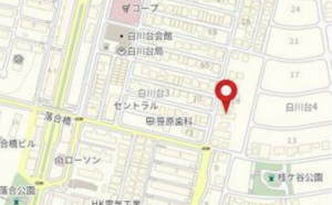 神戸市須磨区白川台、土地の地図画像です