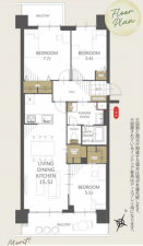 神戸市須磨区横尾、中古マンションの間取り画像です