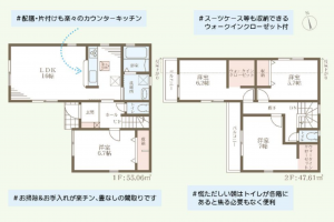 神戸市須磨区北落合、新築一戸建ての間取り画像です