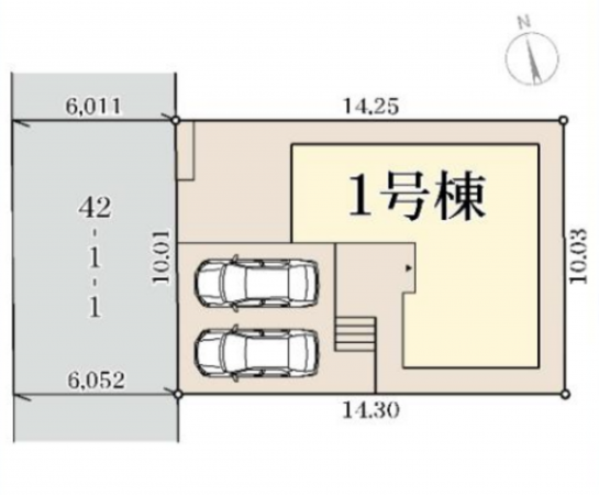 神戸市須磨区北落合、新築一戸建ての間取り画像です