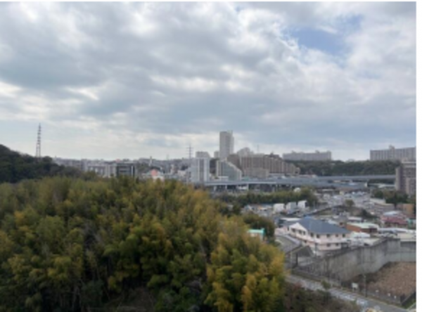 神戸市須磨区桜の杜、中古マンションのバルコニー画像です