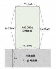 神戸市須磨区神の谷、土地の間取り画像です