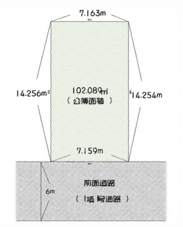 神戸市須磨区神の谷、土地の間取り画像です