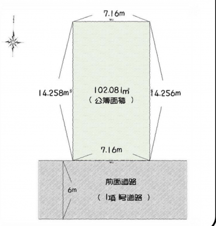 神戸市須磨区神の谷、土地の間取り画像です