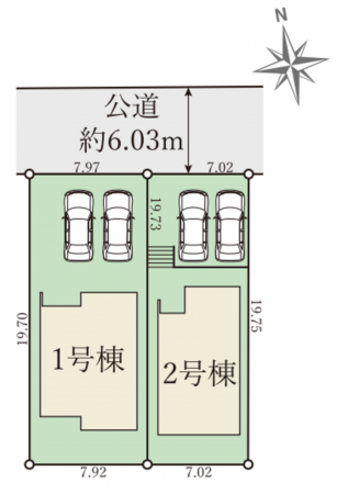 神戸市須磨区北落合、新築一戸建ての間取り画像です