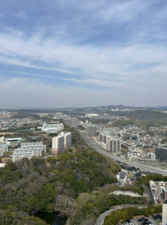 神戸市須磨区道正台、中古マンションのバルコニー画像です