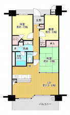 神戸市須磨区大池町、中古マンションの間取り画像です