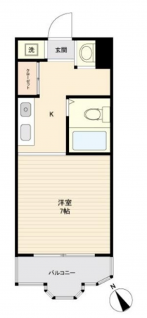 神戸市須磨区白川台、中古マンションの間取り画像です