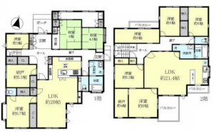 神戸市須磨区天神町、中古一戸建ての間取り画像です