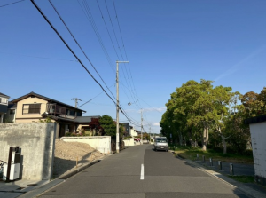 神戸市須磨区北落合、土地の前面道路を含む現地写真画像です