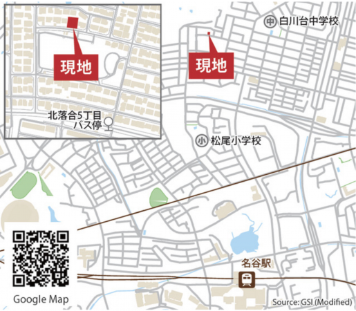 神戸市須磨区北落合、土地の地図画像です