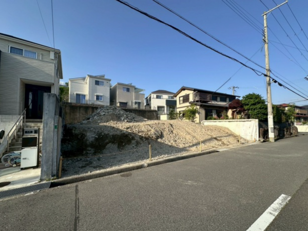 神戸市須磨区北落合、土地の前面道路を含む現地写真画像です