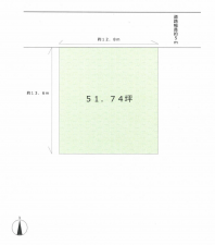 神戸市須磨区緑が丘、土地の間取り画像です