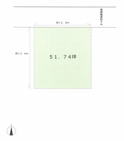 神戸市須磨区緑が丘、土地の間取り画像です