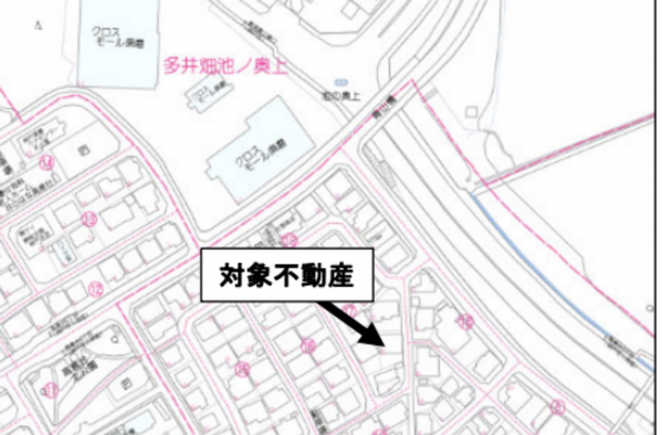 神戸市須磨区高倉台、土地の地図画像です