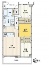 神戸市須磨区横尾、中古マンションの間取り画像です
