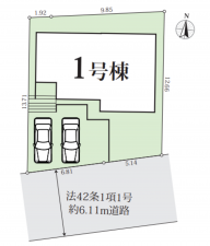 神戸市須磨区緑が丘、新築一戸建ての間取り画像です