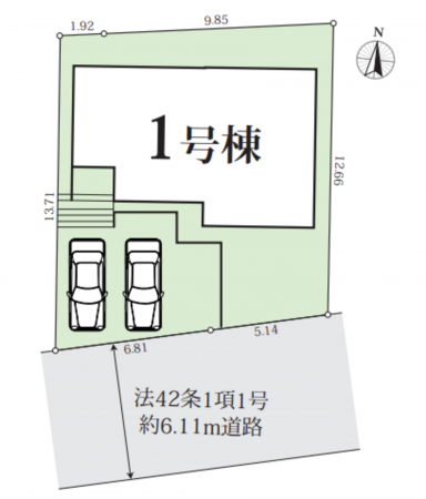 神戸市須磨区緑が丘、新築一戸建ての間取り画像です