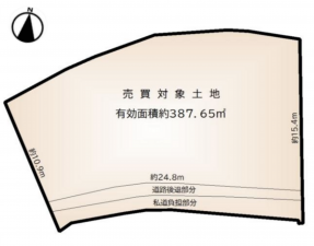 神戸市須磨区月見山本町、土地の間取り画像です