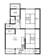 神戸市須磨区離宮西町、中古マンションの間取り画像です