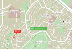 神戸市須磨区高倉台、土地の地図画像です