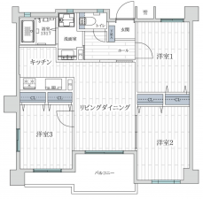 神戸市須磨区月見山町、中古マンションの間取り画像です