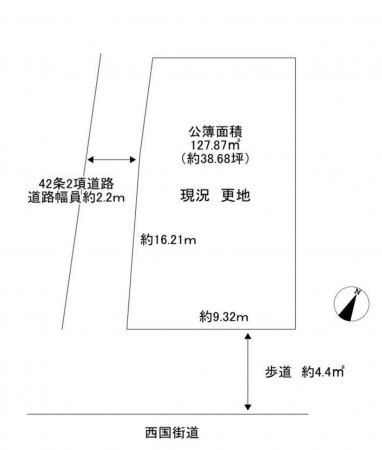 神戸市須磨区北町、土地の間取り画像です