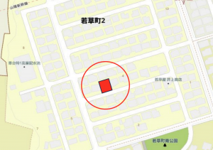 神戸市須磨区若草町、新築一戸建ての地図画像です
