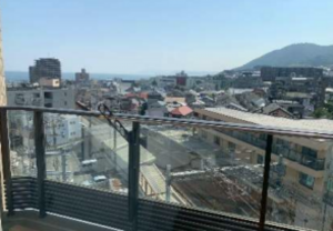 神戸市須磨区天神町、中古マンションのバルコニー画像です