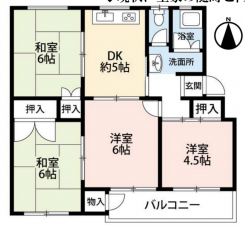 神戸市須磨区高倉台、中古マンションの間取り画像です