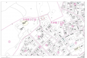 神戸市須磨区大手町、中古一戸建ての地図画像です