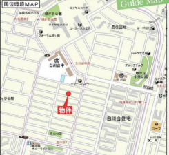 神戸市須磨区白川台、新築一戸建ての地図画像です