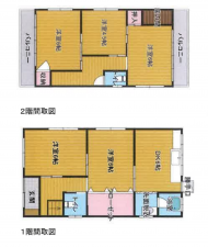 神戸市須磨区神撫町、中古一戸建ての間取り画像です