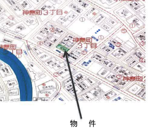 神戸市須磨区神撫町、中古一戸建ての地図画像です