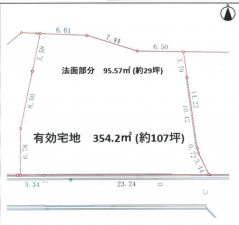 神戸市須磨区北落合、土地の間取り画像です