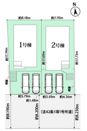 神戸市須磨区北落合、新築一戸建ての間取り画像です